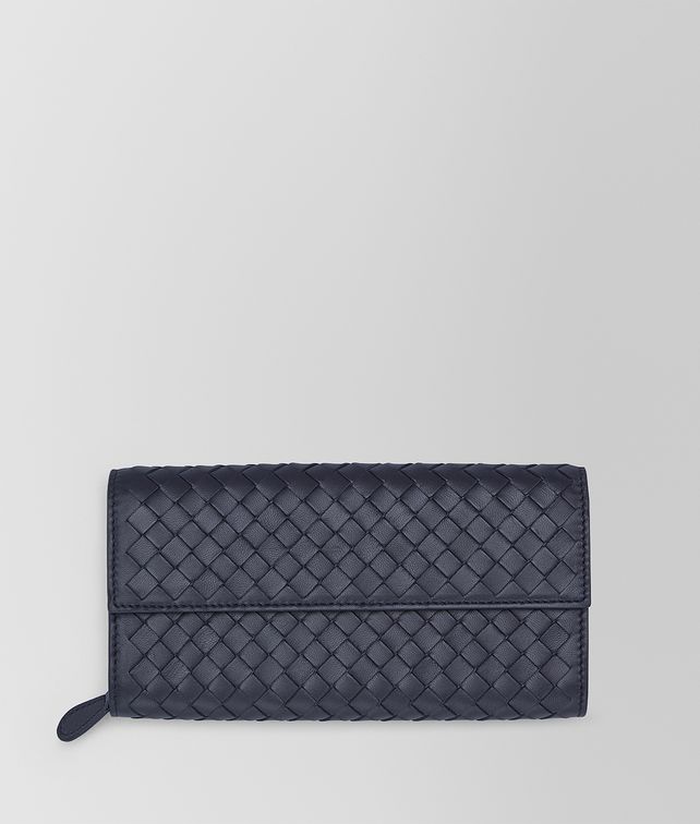 BOTTEGA VENETA CONTINENTAL WALLET IN TOURMALINE INTRECCIATO NAPPA Large Wallet Woman fp