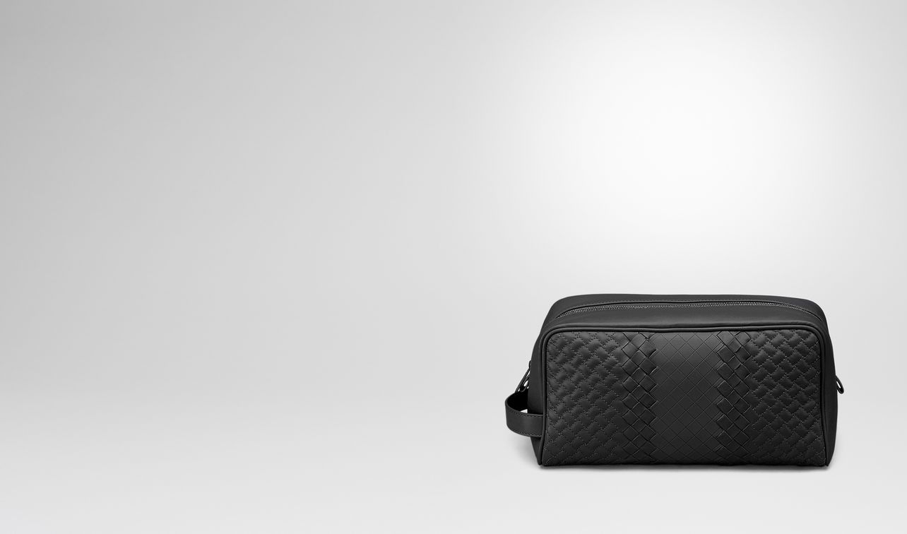 toiletry case in nero intreccio imperatore landing