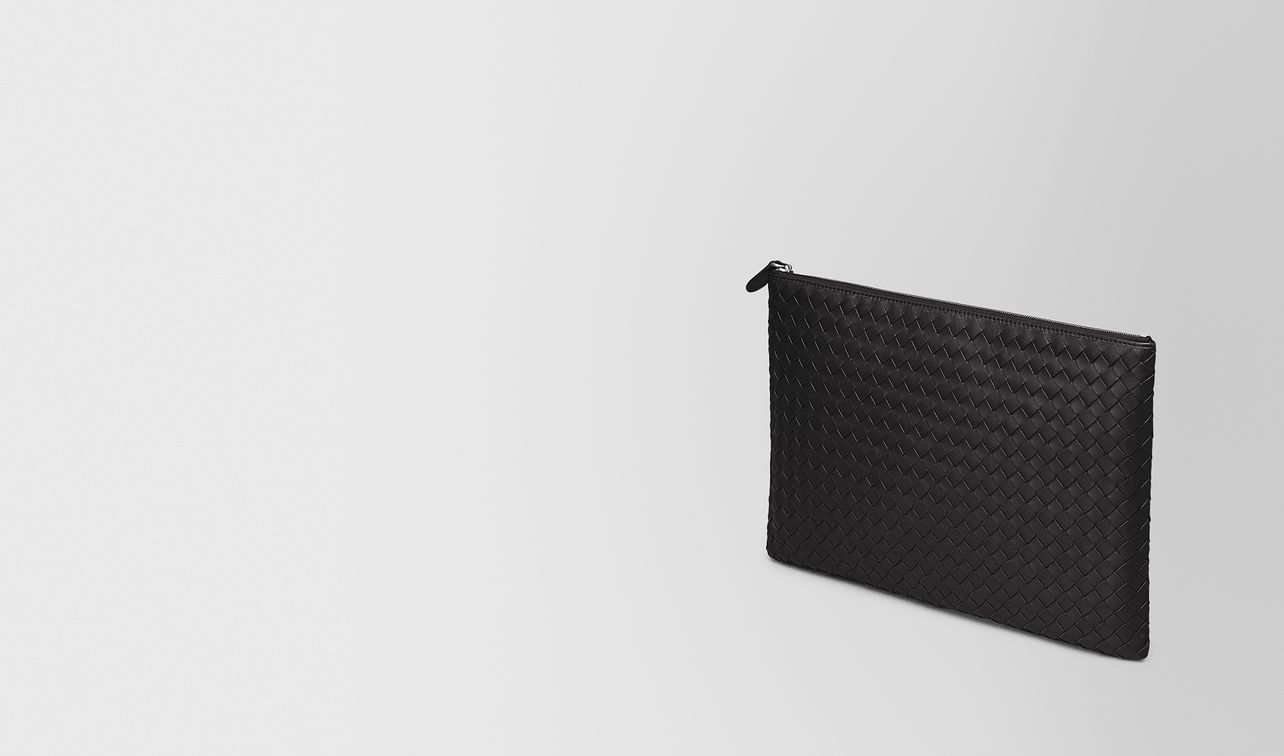 large document case in nero intrecciato nappa landing