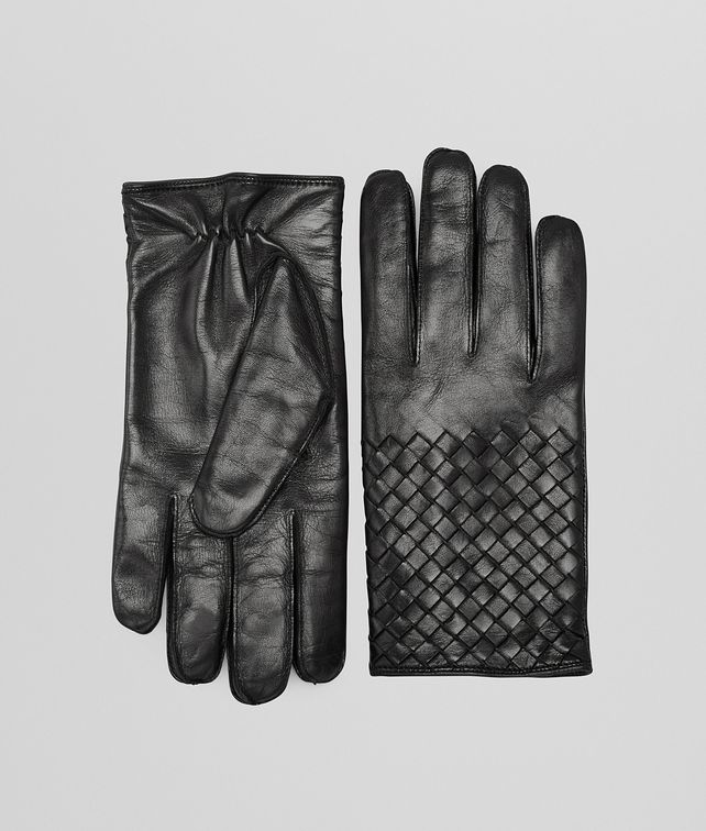 BOTTEGA VENETA GLOVES IN NERO NAPPA Scarves, Gloves & Others Man fp