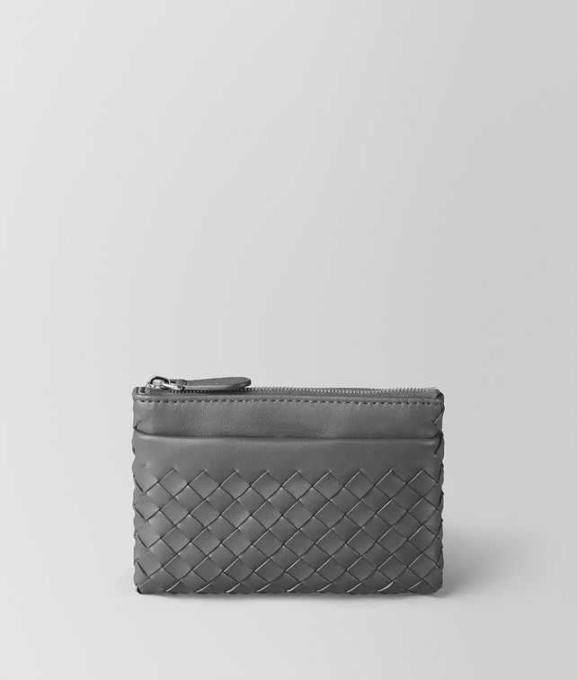 BOTTEGA VENETA KEY CASE IN NEW LIGHT GREY INTRECCIATO NAPPA Keyring or Bracelets E fp