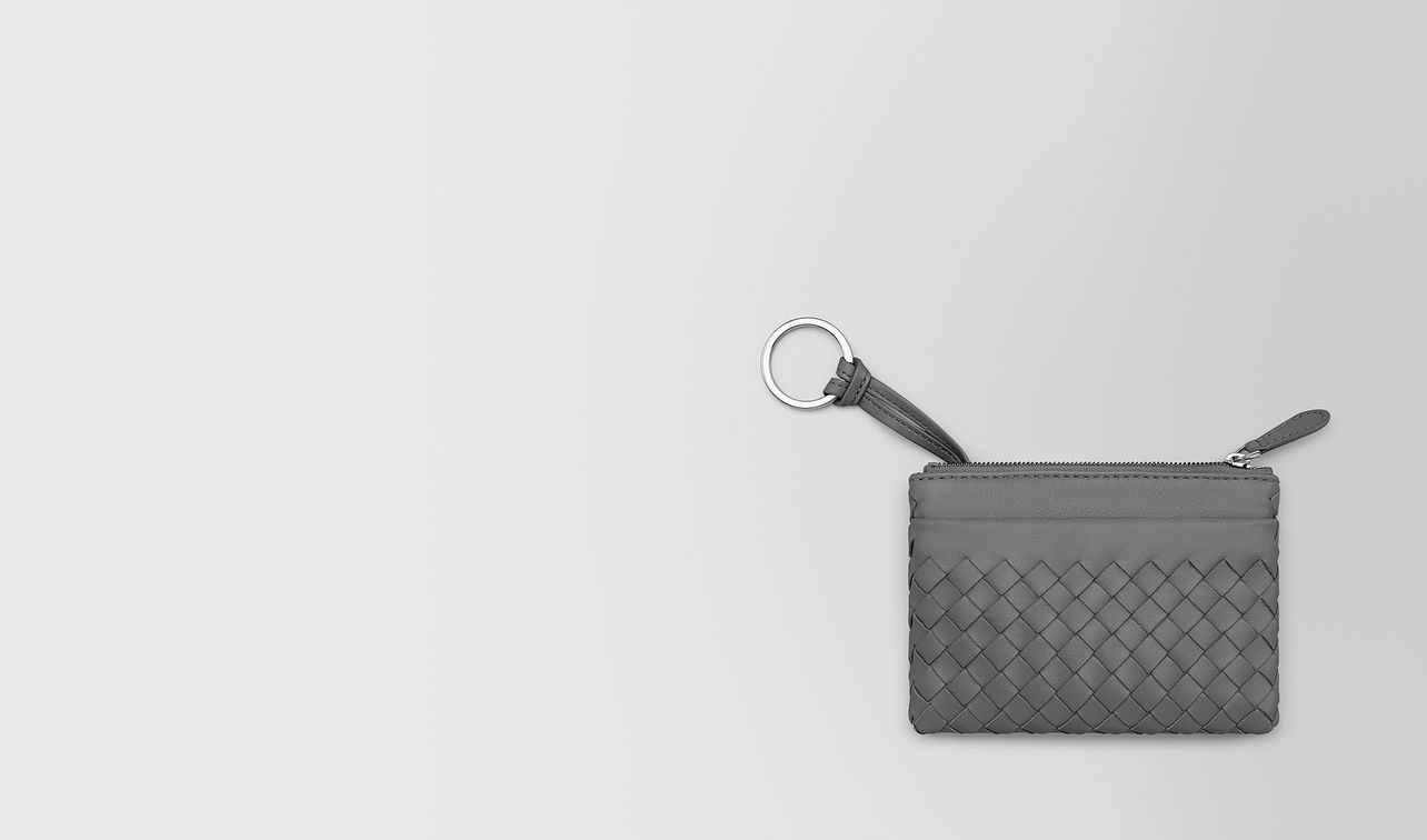 key case in new light grey intrecciato nappa landing