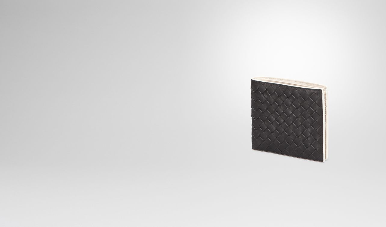 nero intrecciato calf bi-fold wallet landing