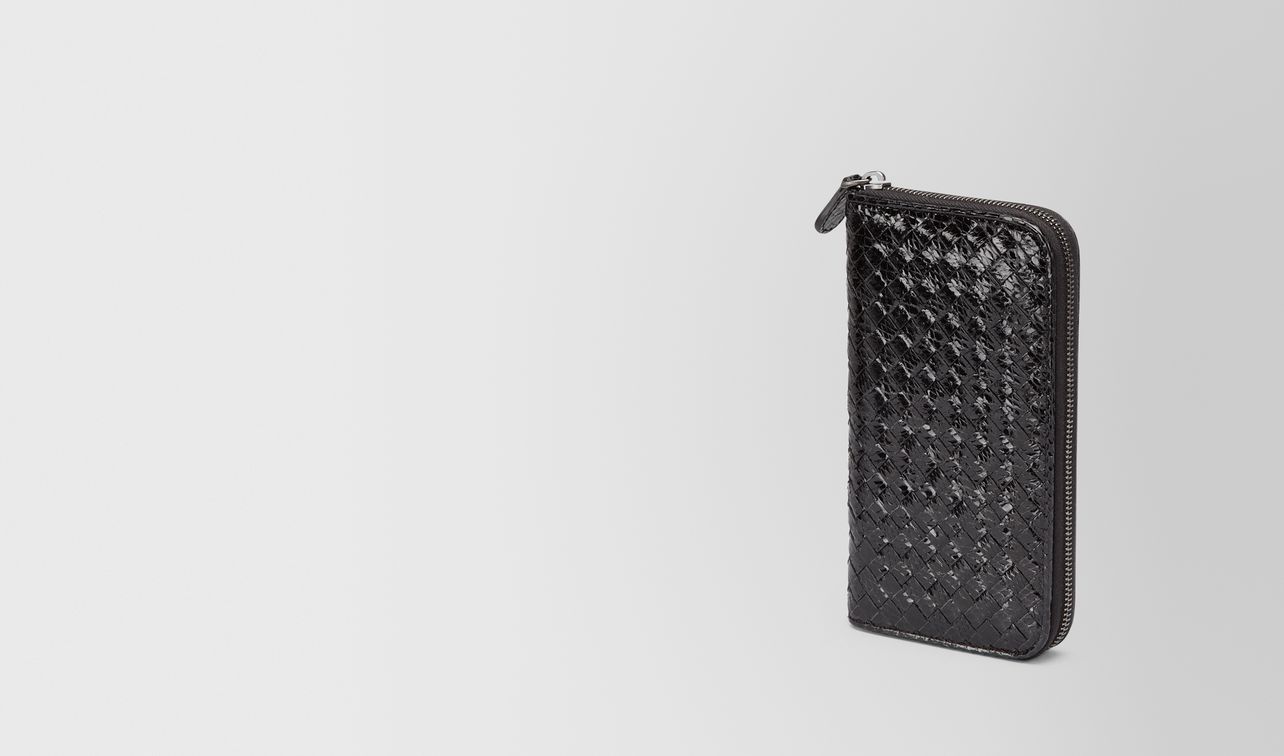 nero intrecciato ayers zip-around wallet landing