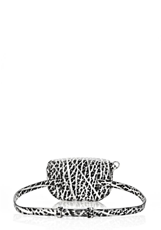 Alexander Wang FANNY PACK IN WHITE AND BLACK WITH RHODIUM SMALL LEATHER GOOD | Official Site