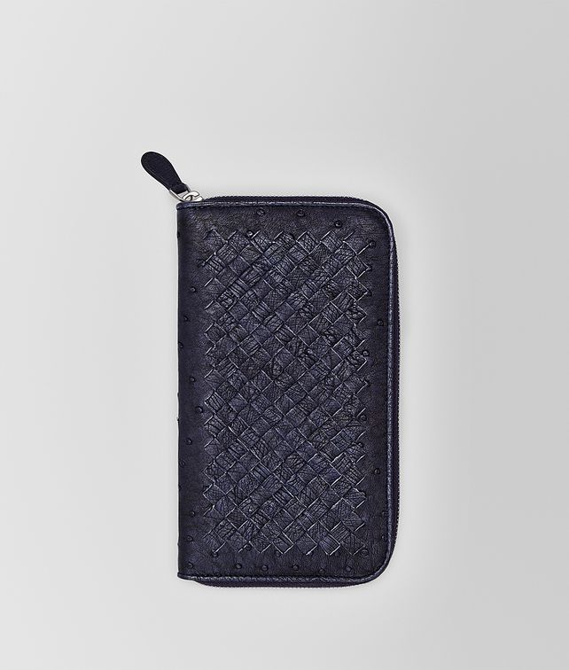 BOTTEGA VENETA PORTAFOGLIO CON ZIP IN STRUZZO ATLANTIC Portafoglio con Zip E fp