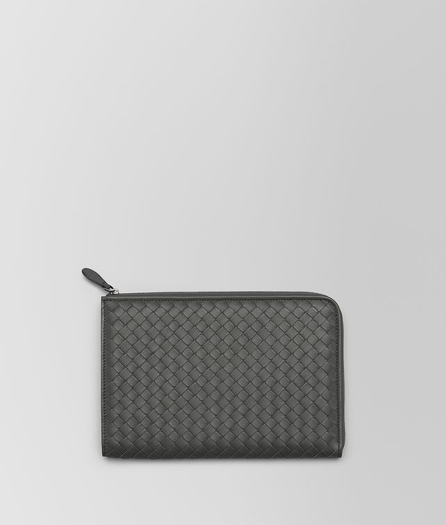 BOTTEGA VENETA PORTE-DOCUMENTS EN INTRECCIATO NAPPA NEW LIGHT GREY Autre accessoire E fp