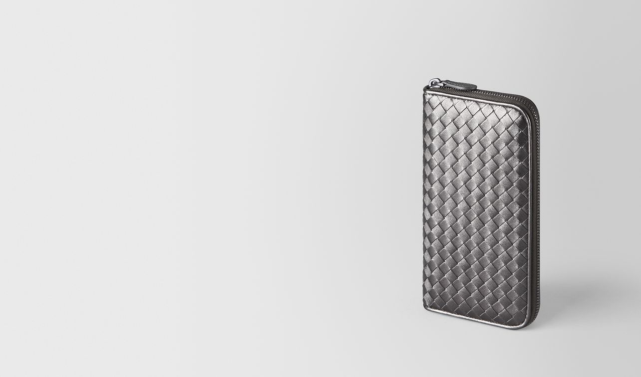 zip around wallet in intrecciato grosgrain landing