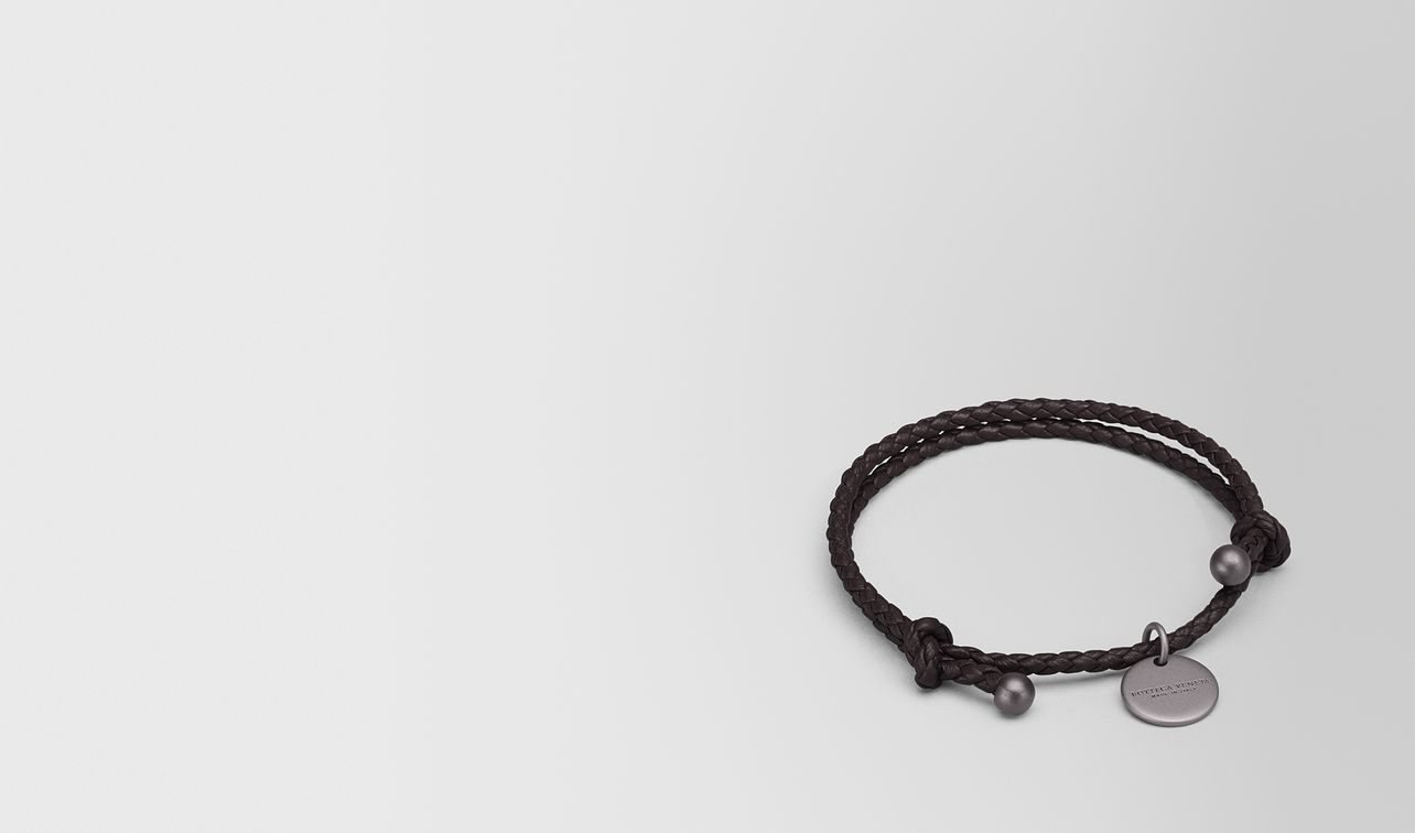 bracelet in espresso intrecciato nappa landing