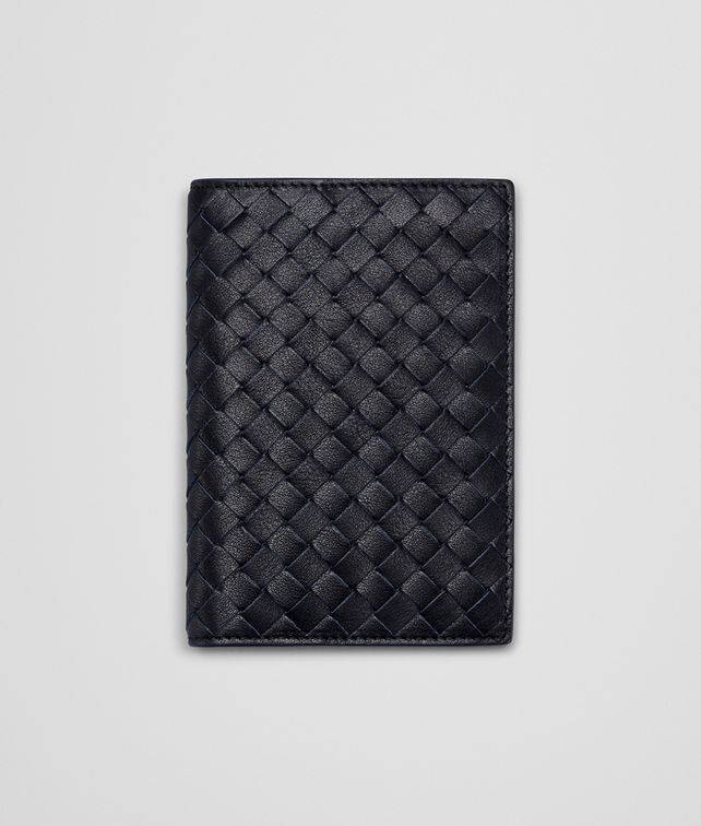 ‎Bottega ‎ ‎PASSPORT CASE IN DARK NAVY ATLANTIC CALF