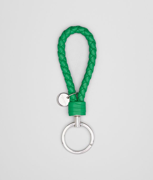 bottega veneta 爱尔兰绿编织小羊皮钥匙环 钥匙环及手环 e fp