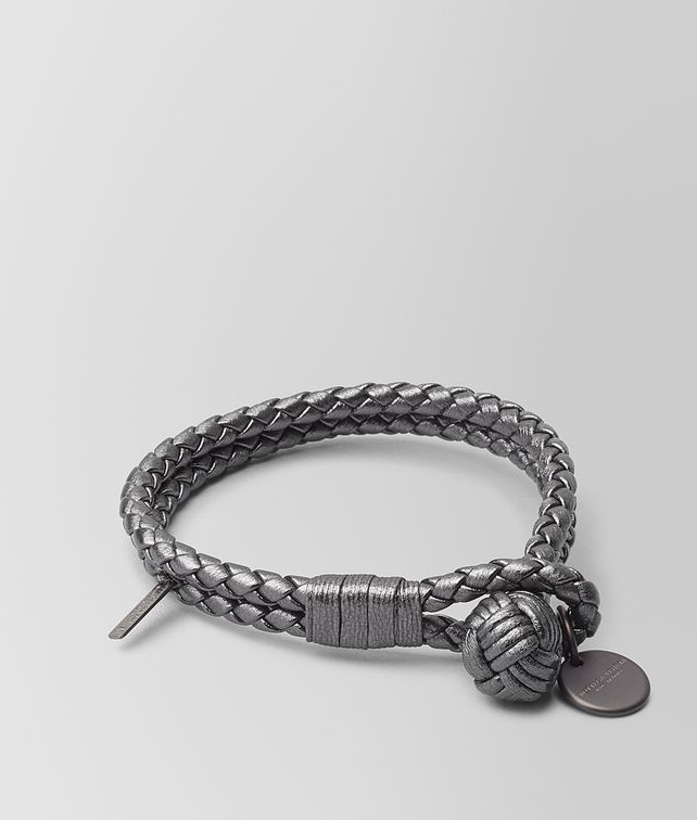 BOTTEGA VENETA ARGENTO OSSIDATO INTRECCIATO GROS GRAIN BRACELET Other Accessories E fp