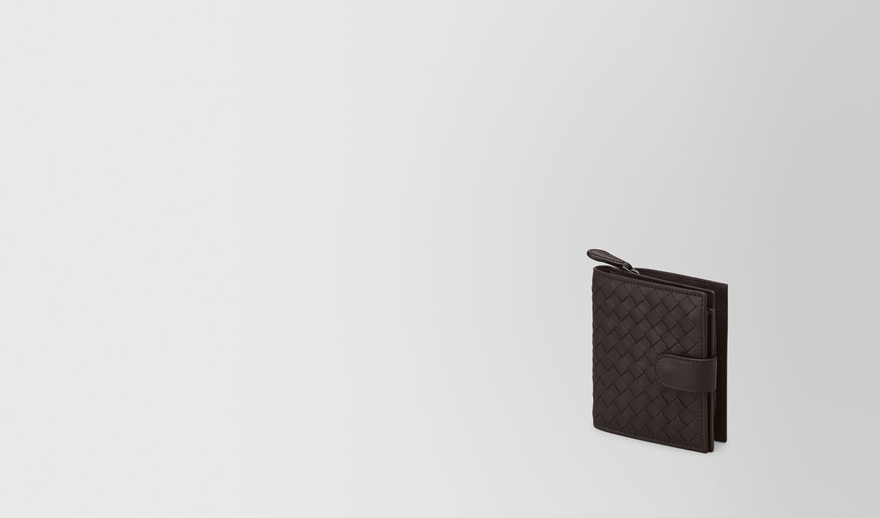 espresso intrecciato nappa mini wallet landing