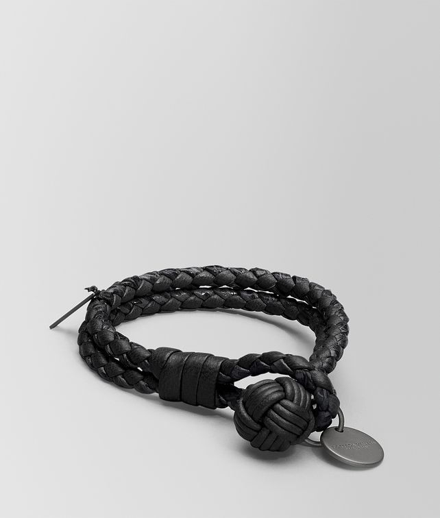 BOTTEGA VENETA ネロ イントレチャート ナッパ アイヤーズ ブレスレット キーリング & レザーブレスレット E fp