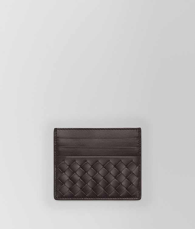BOTTEGA VENETA CARD CASE IN ESPRESSO INTRECCIATO VN Card Case Man fp