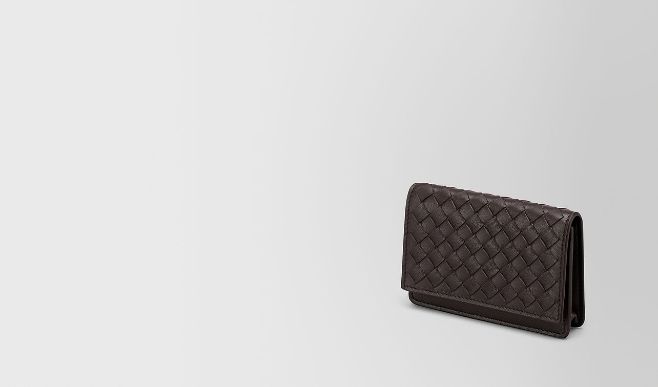 card case in espresso intrecciato nappa landing