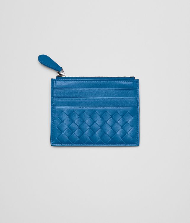 bottega veneta card holder blue