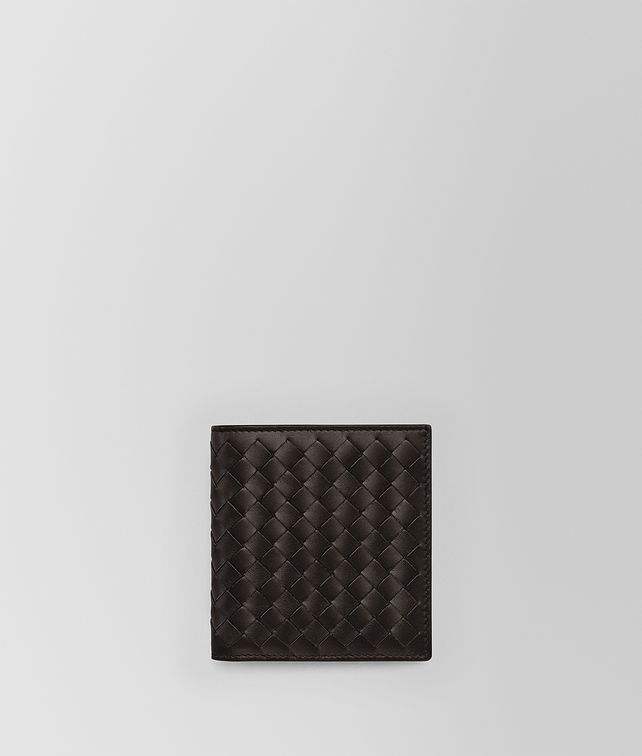 BOTTEGA VENETA SMALL BI-FOLD WALLET IN ESPRESSO INTRECCIATO VN Small Wallet Man fp