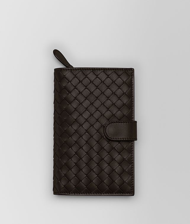 BOTTEGA VENETA CONTINENTAL WALLET IN ESPRESSO INTRECCIATO NAPPA Large Wallet Woman fp