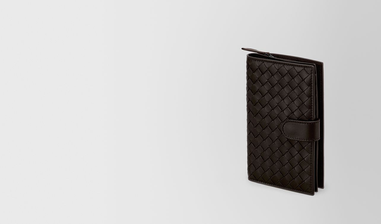 espresso intrecciato nappa continental wallet landing