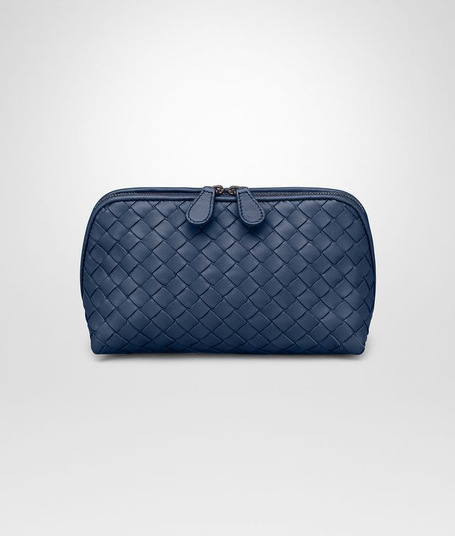 BOTTEGA VENETA MEDIUM COSMETIC CASE IN PACIFIC INTRECCIATO NAPPA Other Accessories Woman fp