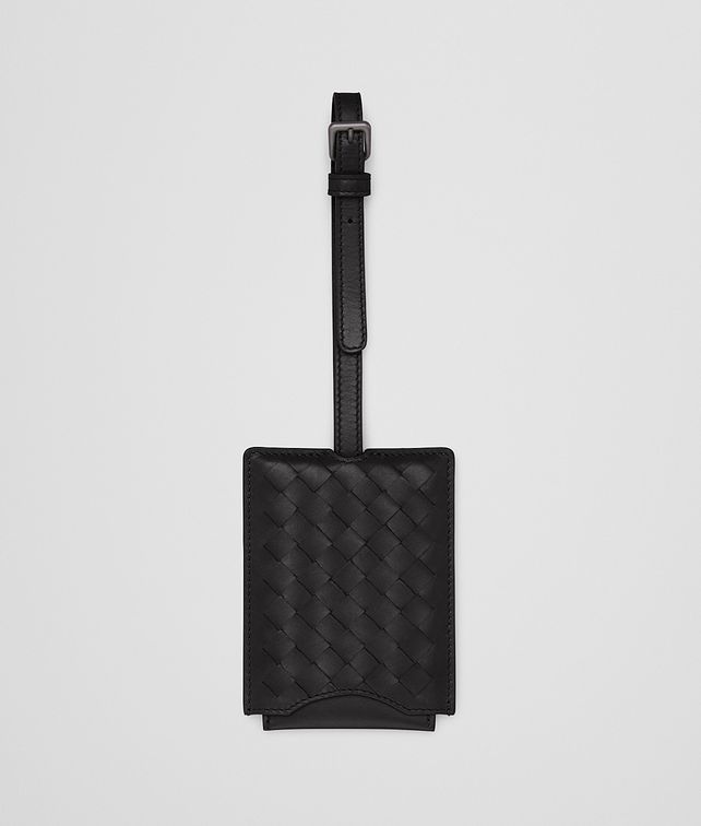 BOTTEGA VENETA TAG HOLDER IN NERO INTRECCIATO VN Other Accessories E fp