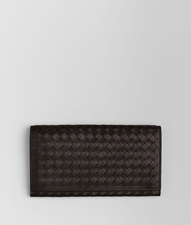 BOTTEGA VENETA CONTINENTAL WALLET IN ESPRESSO INTRECCIATO VN Large Wallet Man fp