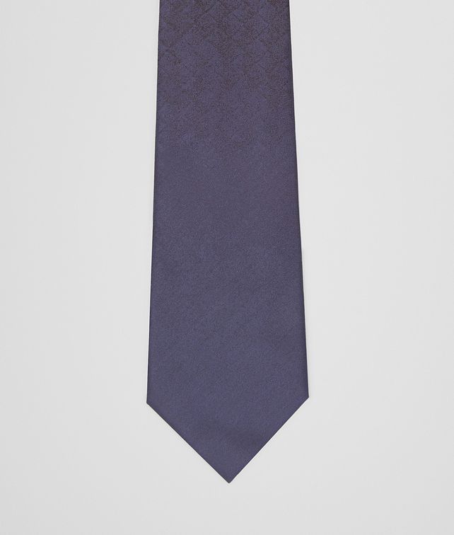 BOTTEGA VENETA TIE IN MIDNIGHT BLUE BLACK SILK Tie Man fp