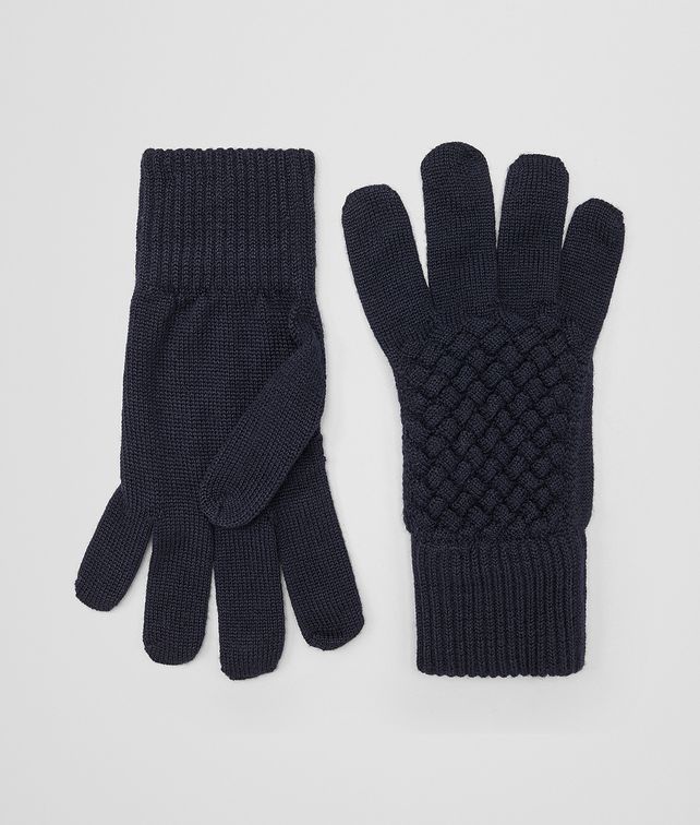 BOTTEGA VENETA GLOVES IN ASPHALT BLUE WOOL Scarves, Gloves & Others Woman fp
