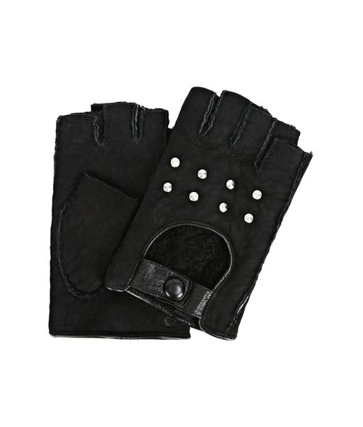 KARL LAGERFELD K/Shearling Fingerless Gloves 12_f