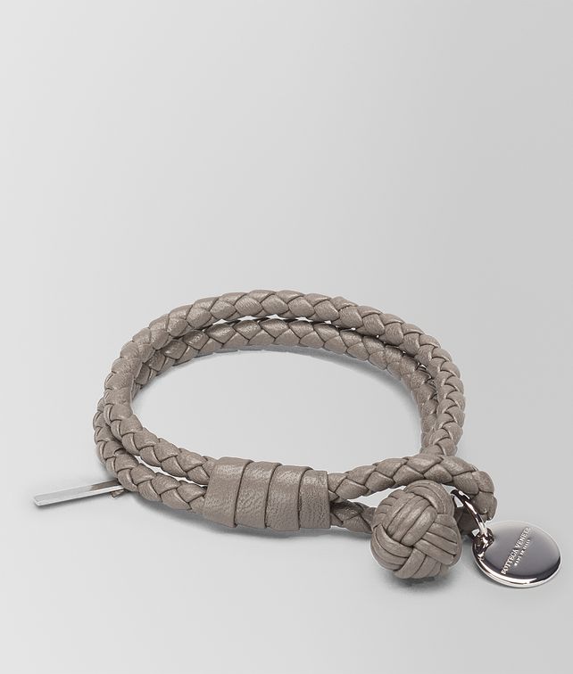 BOTTEGA VENETA STEEL INTRECCIATO NAPPA BRACELET Keyring or Bracelets E fp