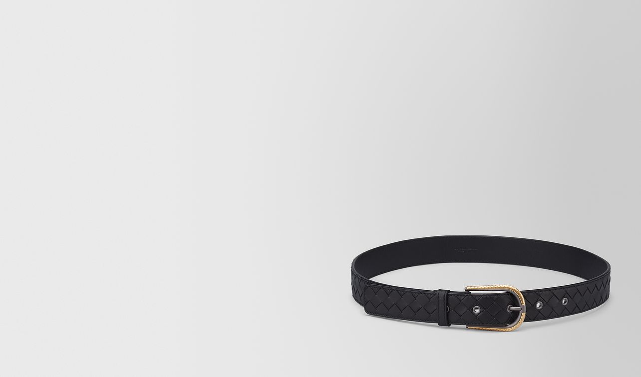 nero intrecciato nappa belt landing