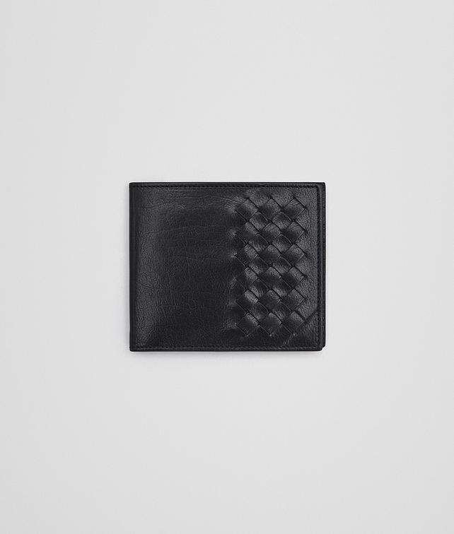 BOTTEGA VENETA ネロ カーフ イントレチャート ディテール ウォレット 二つ折り財布 メンズ fp