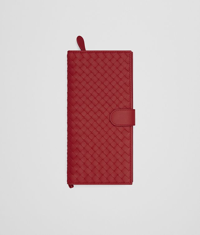 BOTTEGA VENETA 차이나 레드 인트레치아토 나파 도큐먼트 케이스 기타 레더 액세서리 E fp