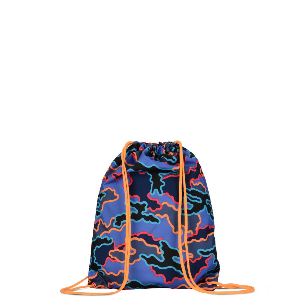 Indigo Camo Drawstring Gym Bag Adidas By Stella Mccartney