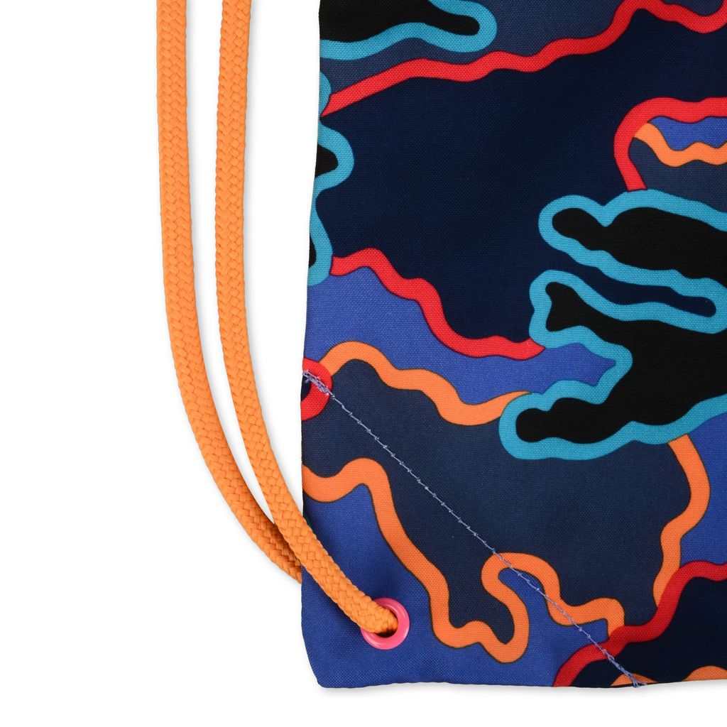 Indigo Camo Drawstring Gym Bag Adidas By Stella Mccartney