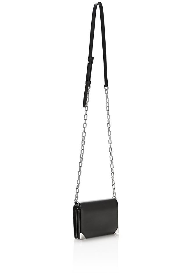 PRISMA BIKER PURSE IN BLACK WITH CHAIN STRAP | SMALL LEATHER GOOD | Alexander Wang Official Site