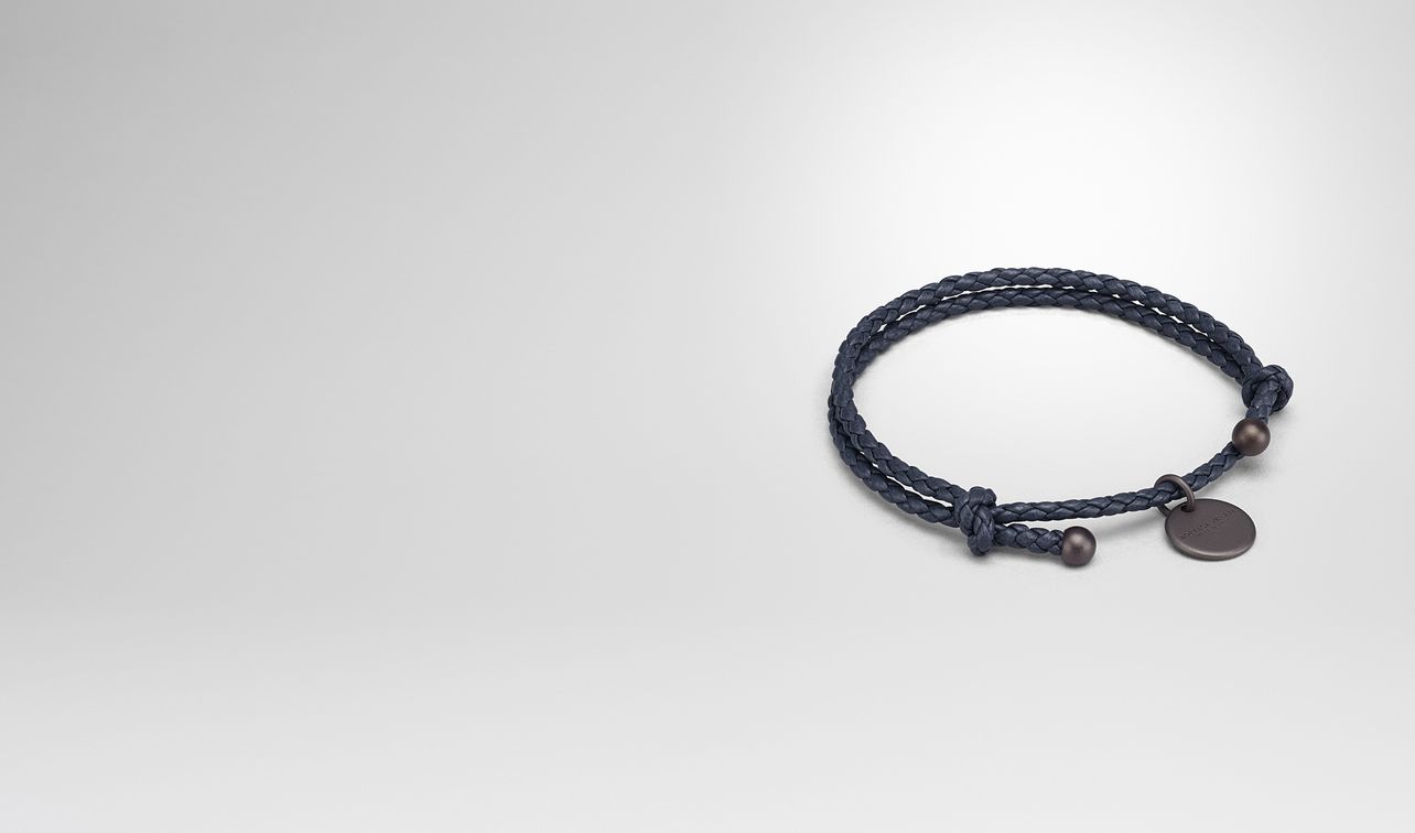 Bottega Veneta Bracelet In Denim Intrecciato Na Leather Bracelet In Denim Intrecciato Na Leather Landing Bottega Veneta