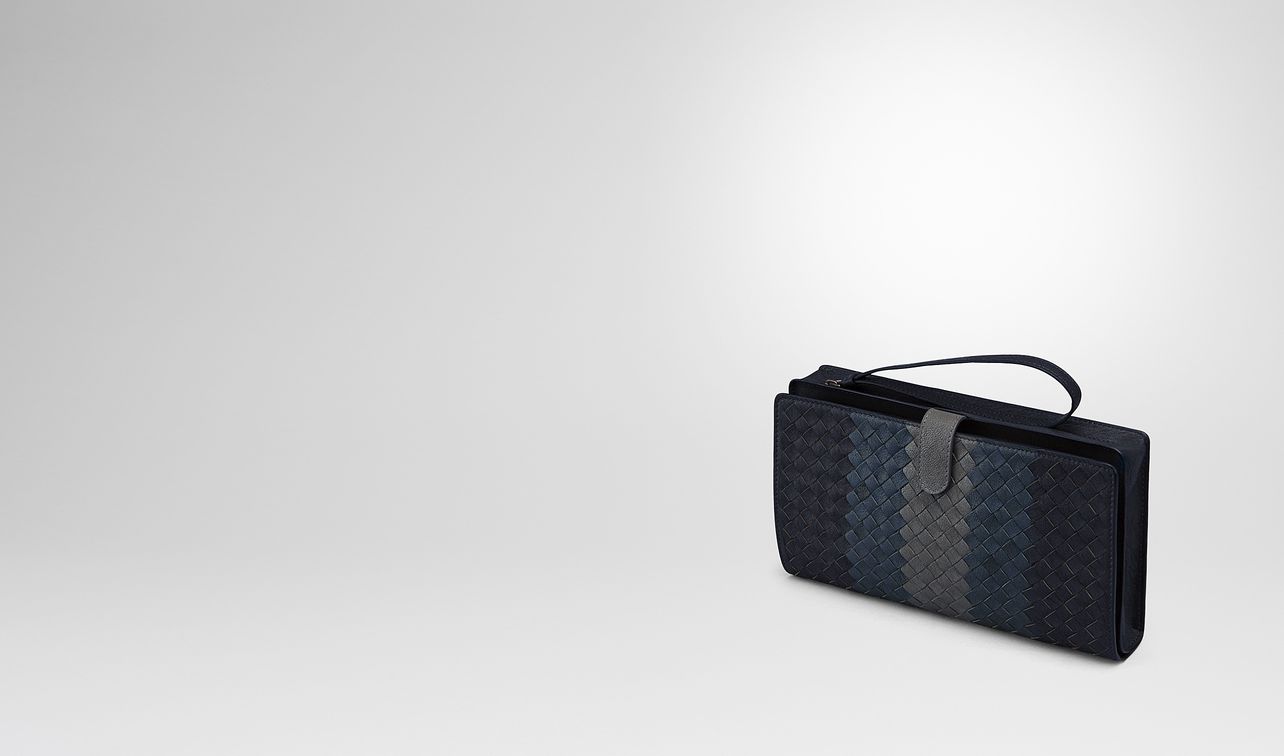 multifunktionales etui aus mehrfarbigem intrecciato club lammleder landing