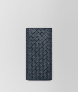 DENIM INTRECCIATO CONTINENTAL WALLET