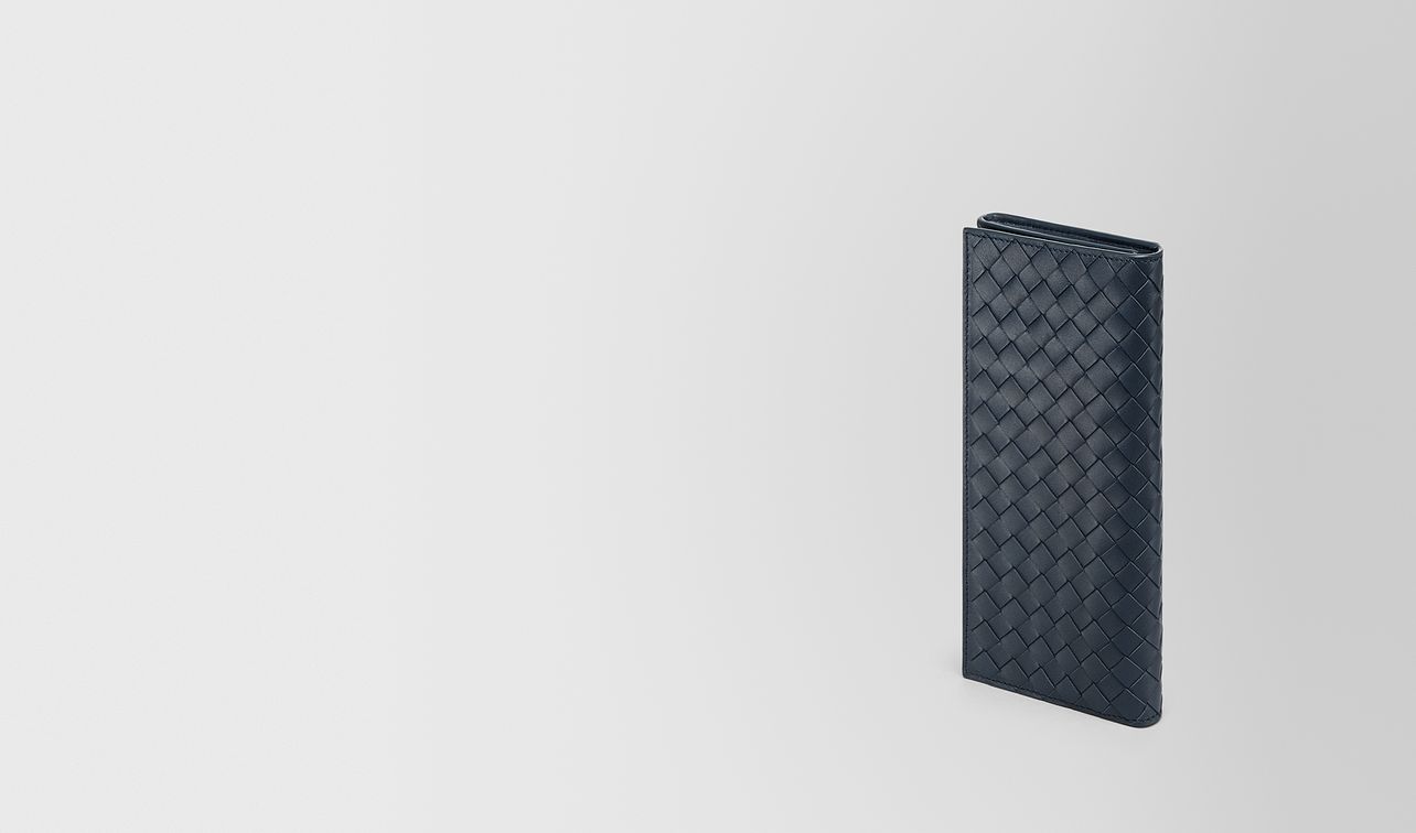 denim intrecciato continental wallet landing