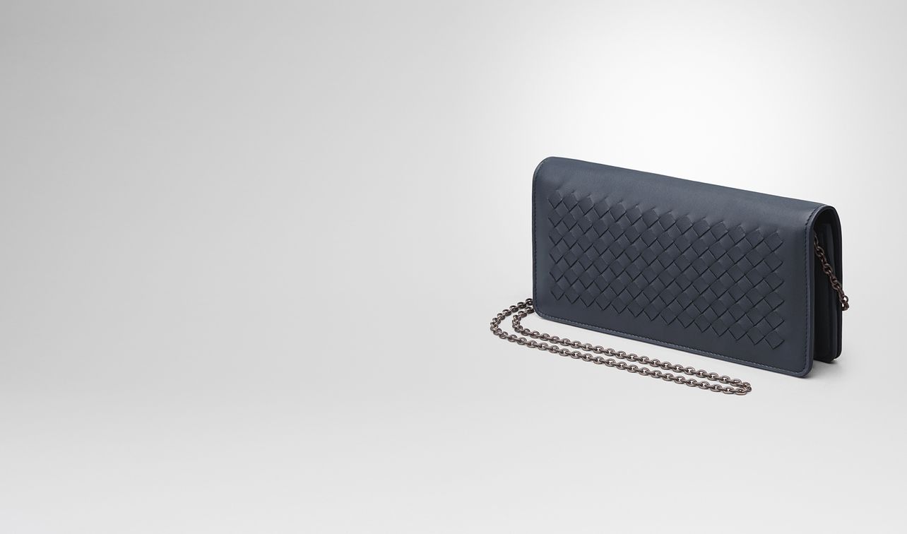 continental wallet in denim intrecciato nappa landing
