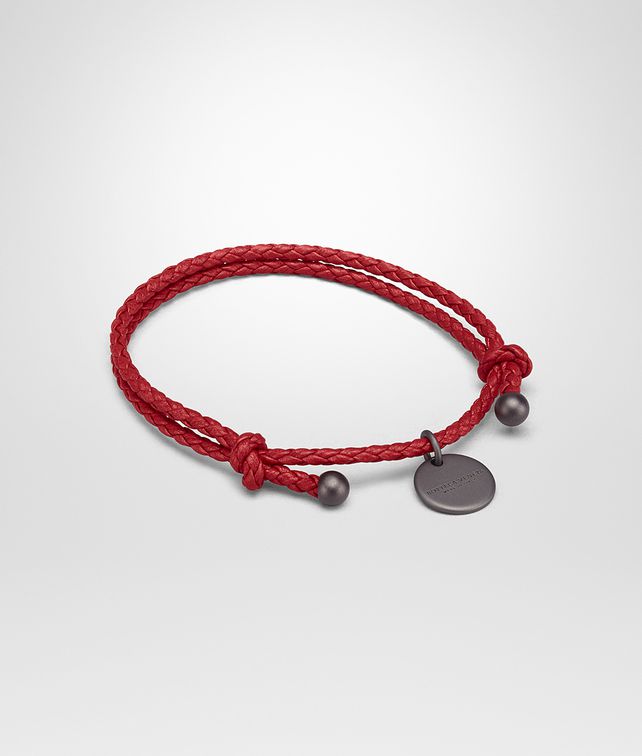 Bottega Veneta Bracelet In China Red Intrecciato Na Leather Bottega Veneta Bracelet In China Red Intrecciato Na Leather Keyring Or Bracelets E Fp
