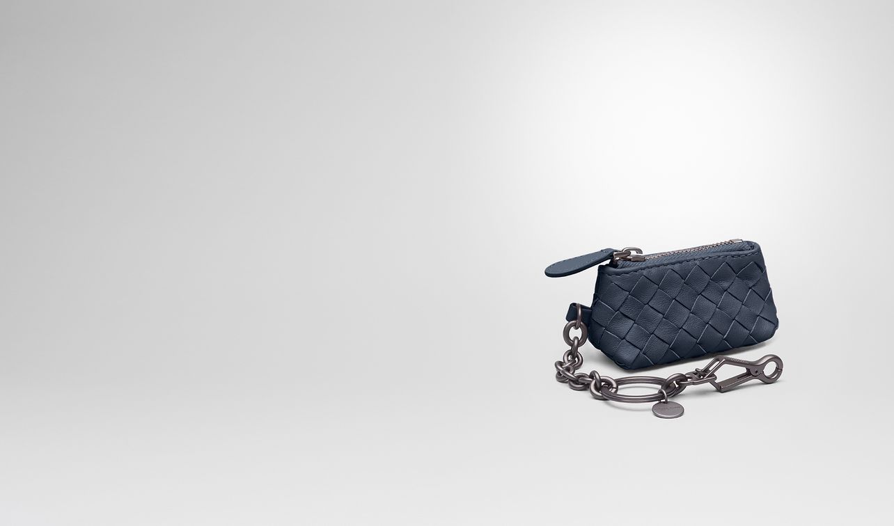 key ring in denim intrecciato nappa landing