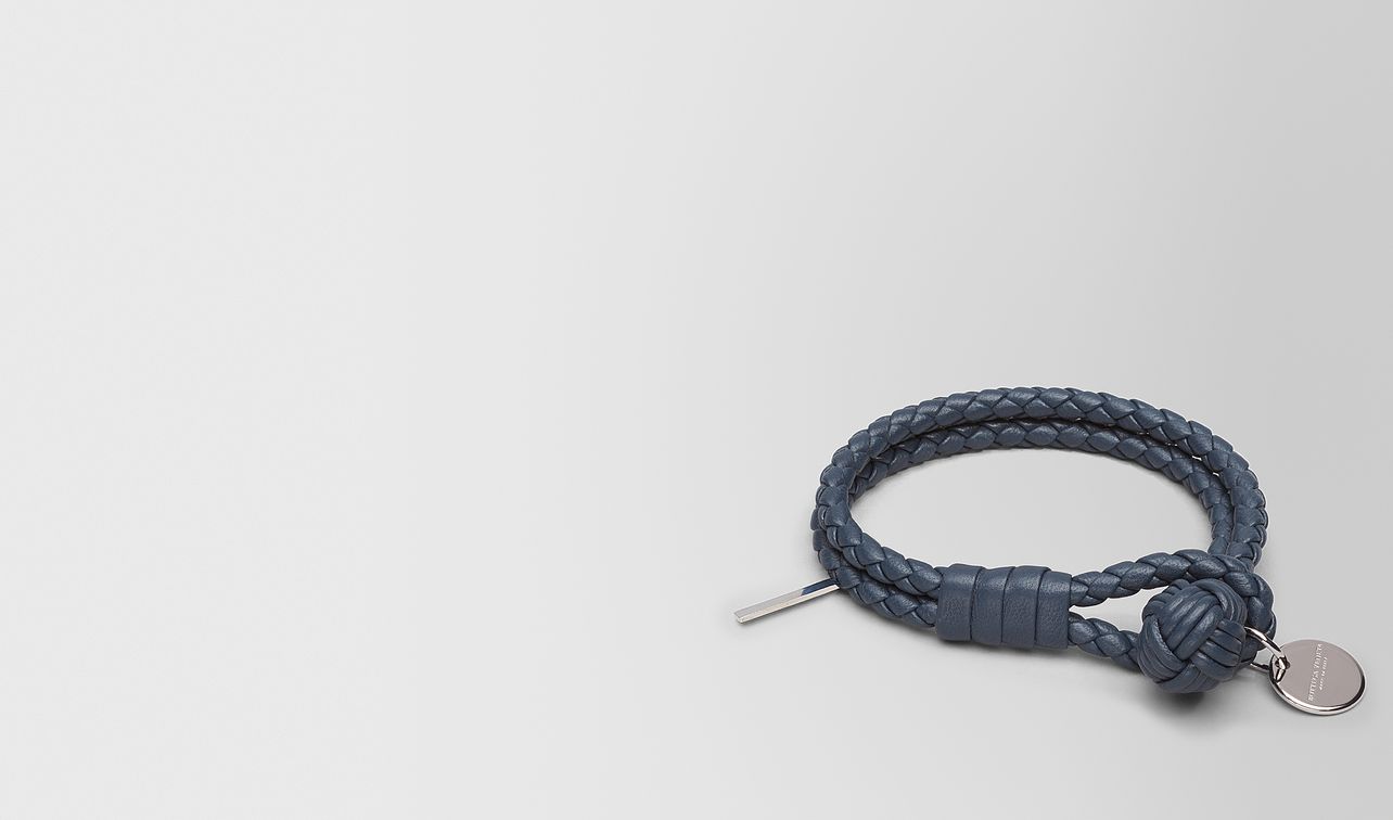 bracelet in denim intrecciato nappa landing