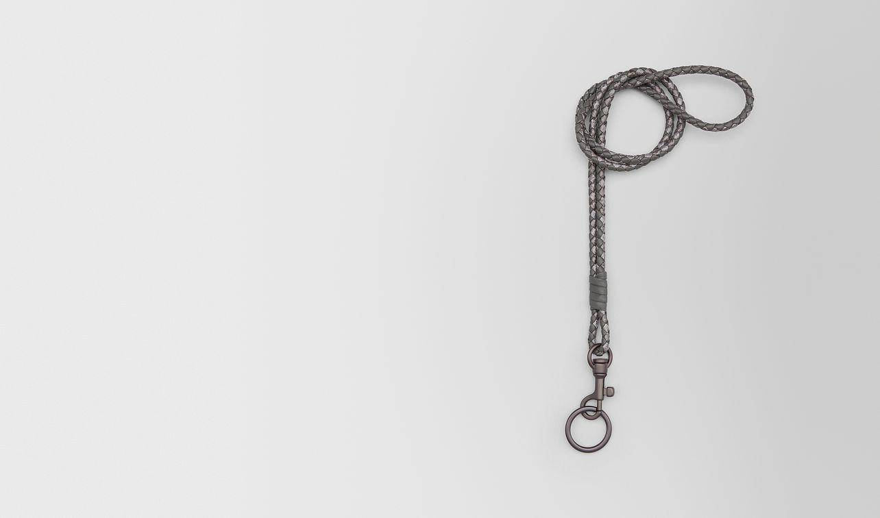 key ring in new light grey intrecciato ayers landing