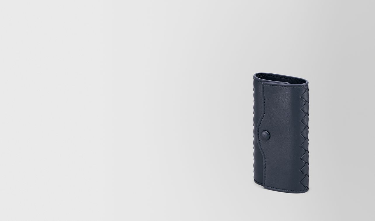 key case in denim intrecciato nappa leather landing