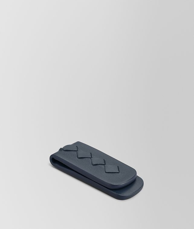 BOTTEGA VENETA MONEY CLIP IN DENIM INTRECCIATO NAPPA Other Accessories E fp