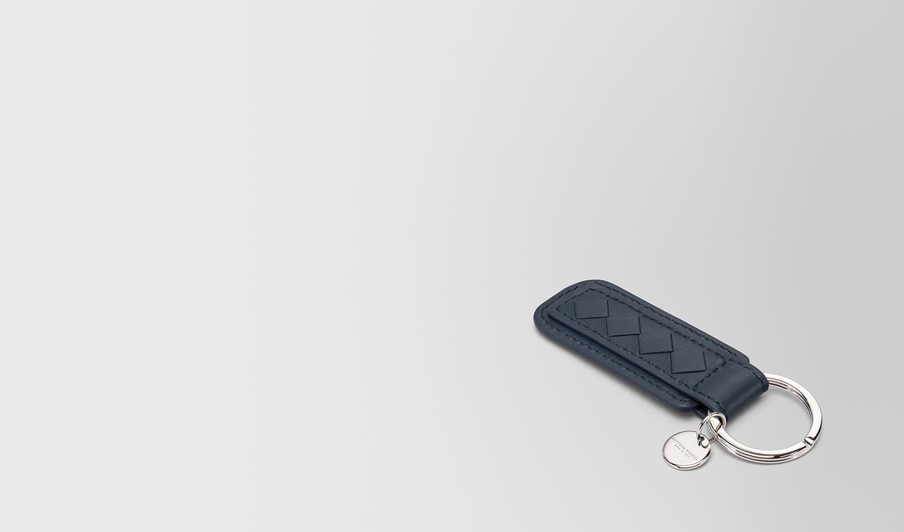 key ring in denim intrecciato nappa landing