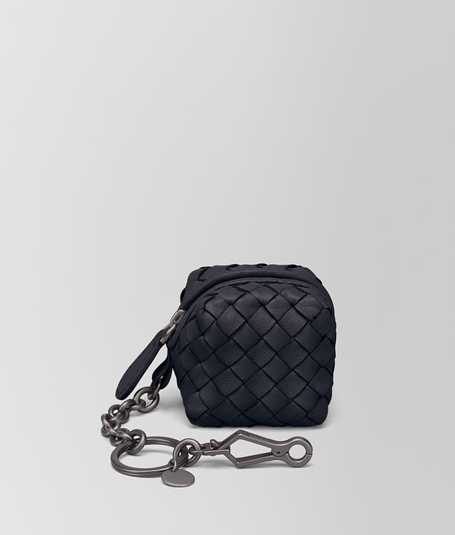 BOTTEGA VENETA KEY RING IN TOURMALINE INTRECCIATO NAPPA Keyring or Bracelets E fp
